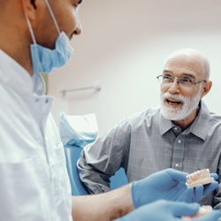 Man having an all on four denture consultation