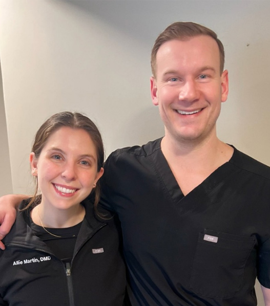 Doctor Allie Martin, DMD, and Doctor Derek Cornetta, DDS, FAGD