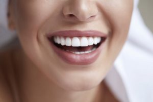 attractive woman smiling perfect teeth